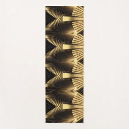 Tapete De Yoga Neo Art Deco Black Gold Geometric Gatsby 