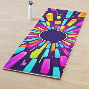 Tapete De Yoga Neon Dreamscape: Uma Viagem Psicodélica