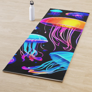 Tapete De Yoga Neon Jellyfish