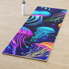 Tapete De Yoga Neon Jellyfish Dreams