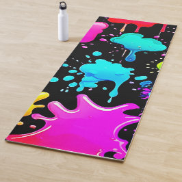 Tapete De Yoga Neon Paint Drives Design