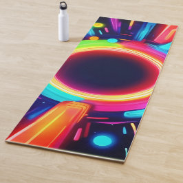 Tapete De Yoga Neon Vortex de Arte Leve