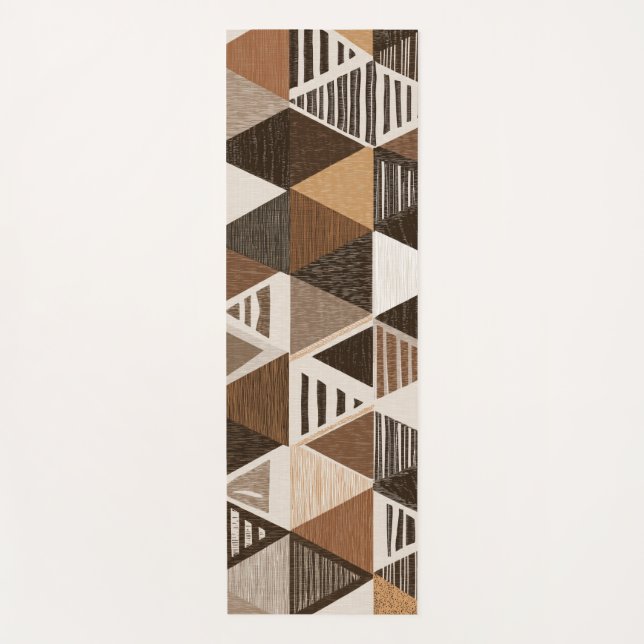 Tapete De Yoga Nigerian patterns on a triangles background (Frente)