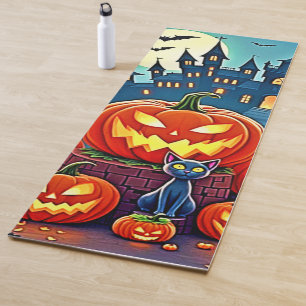 Tapete De Yoga Noite de Halloween: Arte Assustadora Divertida
