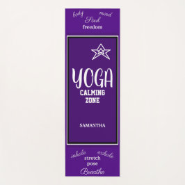 Tapete De Yoga Nome Branco Índigo