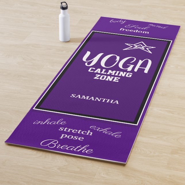 Tapete De Yoga Nome Branco Índigo (In Situ)