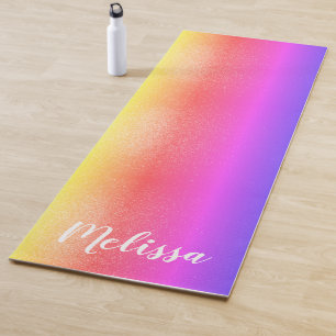 Tapete De Yoga Nome Colorido da Lista de Falhas