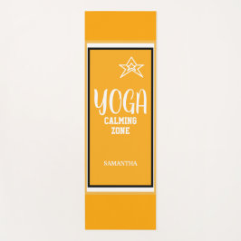Tapete De Yoga Nome da Estrela Branca Laranja