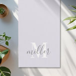 Tapete De Yoga Nome da Família Monograma Personalizado<br><div class="desc">Ioga mat personalizado com seu monograma/nome de família personalizado.</div>