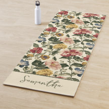 Nome de Monograma Floral Vintage