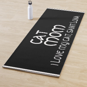 Tapete De Yoga Nome do animal de estimação personalizado para Mãe