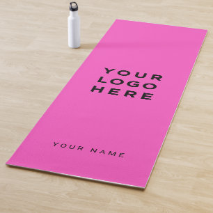 Tapete De Yoga Nome do logotipo comercial cor-de-rosa-claro Fuchs