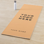Tapete De Yoga Nome do logotipo corporativo Orange personalizado<br><div class="desc">Logotipo personalizado tangerine orange Name Company Promocional Instagram Yoga Mat com um modelo simples e moderno com o logotipo,  foto ou imagem da sua empresa e qualquer texto personalizado. Adicione seu nome,  site ou endereço de rede social e crie seu próprio tapete de yoga gym de exercícios.</div>