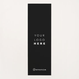 Tapete De Yoga Nome do logotipo Empresa Promocional branco preto 