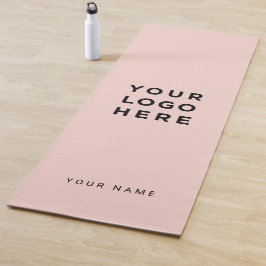 Tapete De Yoga Nome do logotipo empresarial rosa personalizado In