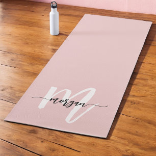 Tapete De Yoga Nome do Monograma da Rapariga do Script Moderno do