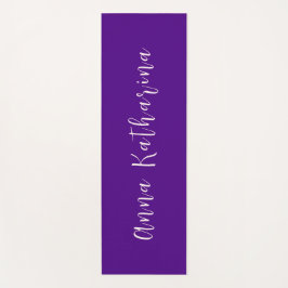 Tapete De Yoga Nome do Script Elegante Solid Indigo Purple