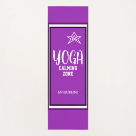 Tapete De Yoga Nome Estrela Violeta Branca