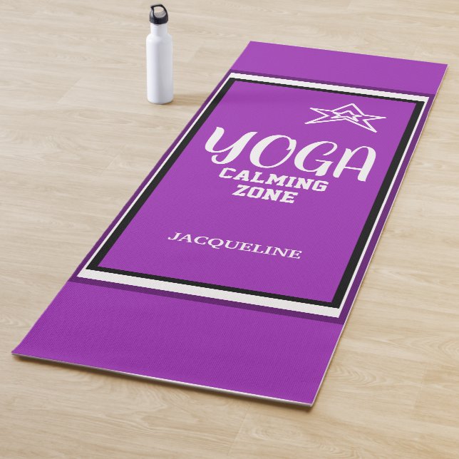 Tapete De Yoga Nome Estrela Violeta Branca (In Situ)