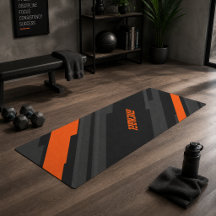 Nome Geométrico Laranja Preto Moderno Esportes