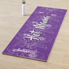 Tapete De Yoga Nome mágico de fundo roxo Personalizado