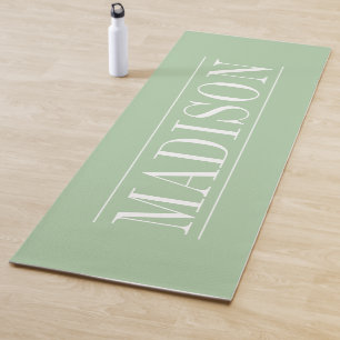Tapete De Yoga Nome Minimalista Negro Yoga Mat Verde