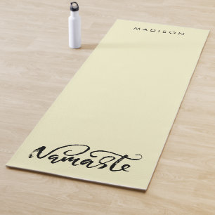 Tapete De Yoga Nome Moderno Nome Citrine White Yoga Mat