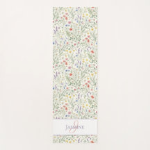 Nome Monograma Flor Silvestre Aquarela Lilla Branc