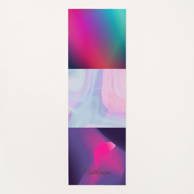 Tapete De Yoga Nome Personalizado Amigável Ecológico a Cor do Arc (Frente)