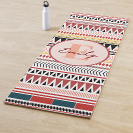 Tapete De Yoga Nome Personalizado Aztec Elegance Quente Padrão Ét