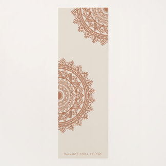Tapete De Yoga Nome Personalizado Boho Terracotta Mandala