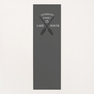 Tapete De Yoga Nome Personalizado da Família Lake House