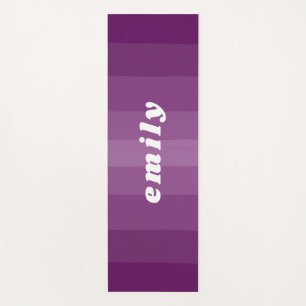 Tapete De Yoga Nome Personalizado de Design de Cor Púrpura da Cot