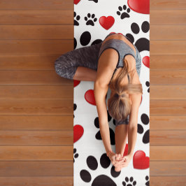 Tapete De Yoga Nome Personalizado de Impressão de Pata de Cachorr