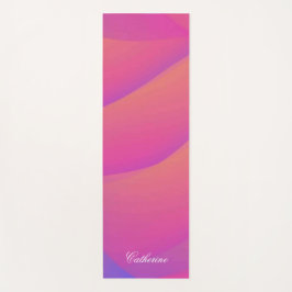 Tapete De Yoga Nome Personalizado do Arco-Íris de Cor Moderno e E