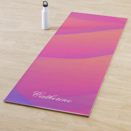Tapete De Yoga Nome Personalizado do Arco-Íris de Cor Moderno e E