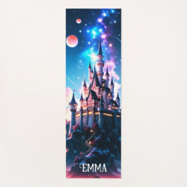 Tapete De Yoga Nome Personalizado do Castelo Fantasy Duplo