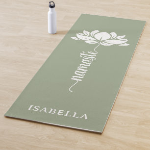 Tapete De Yoga Nome Personalizado Moderno do Flor do Namaste Lotu