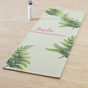 Tapete De Yoga Nome Personalizado Selva Verde Deixa Yoga Mat Natu
