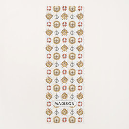 Tapete De Yoga Nome personalizado yoga mat do padrão náutico
