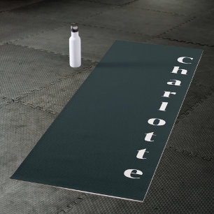 Tapete De Yoga Nome preto e branco