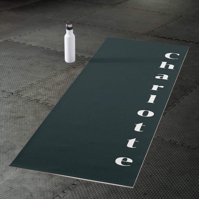 Tapete De Yoga Nome preto e branco (Criador carregado)