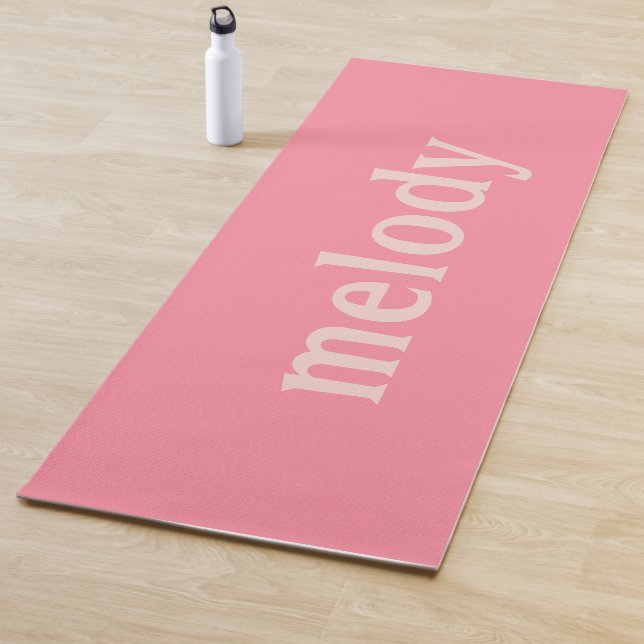 Tapete De Yoga Nome rosa quarto de dormitório moderno  (In Situ)