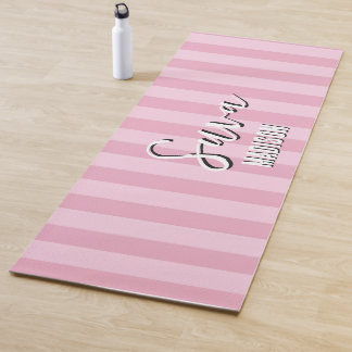 Tapete De Yoga Nome Roteiro Listra Rosa Vintage