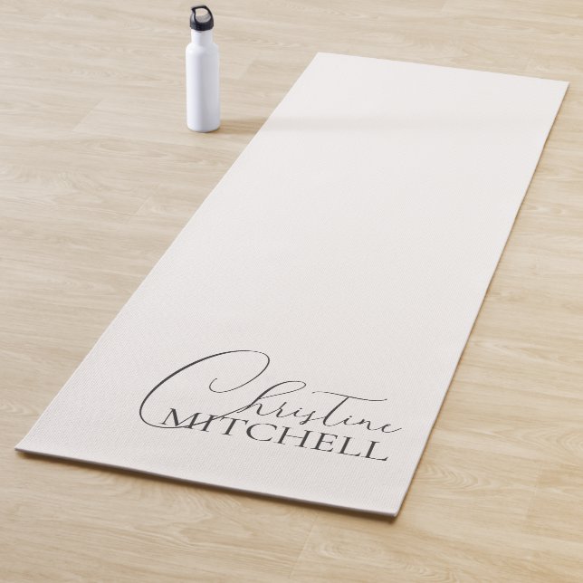 Tapete De Yoga Nome Roteiro Menina Branco (In Situ)