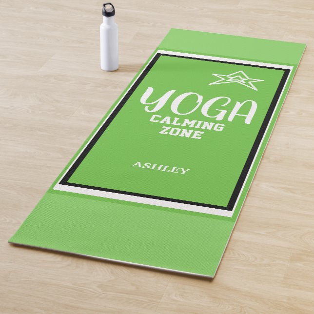 Tapete De Yoga Nome Verde Branco (In Situ)