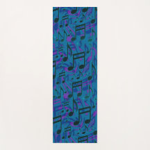 Notas Musicais Padrão Musical Azul Roxo