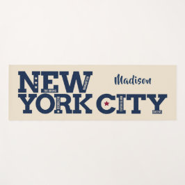 Tapete De Yoga Nova Iorque de lado duplo com nome personalizado