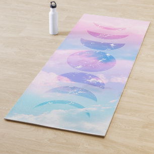Tapete De Yoga Nuvens de Pastel Unicórn - Fases da Lua #1