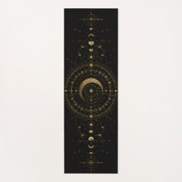 Tapete De Yoga O Alinhamento Lunar – Geometria Sagrada Celestial